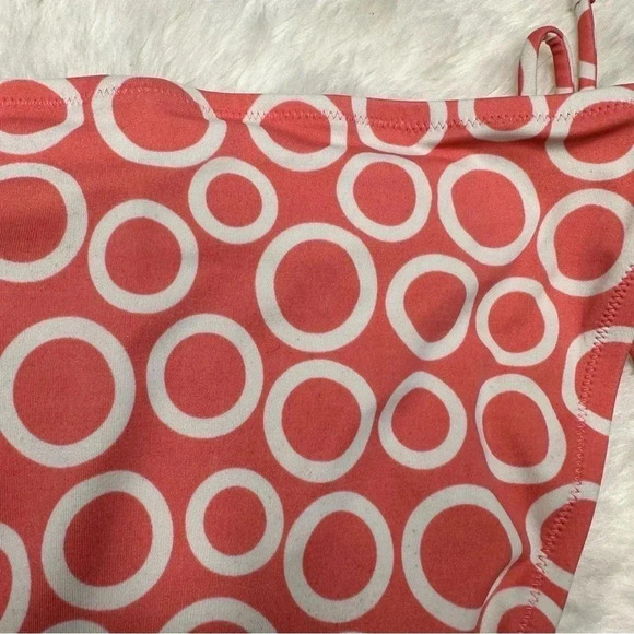 Victoria’s Secret Swim Bottoms Bikini Tie Sides Circles Peach & White Size Large - Picture 14 of 16
